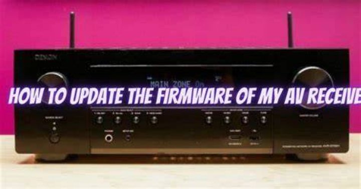 How do I update the firmware on my Yamaha AV receiver?