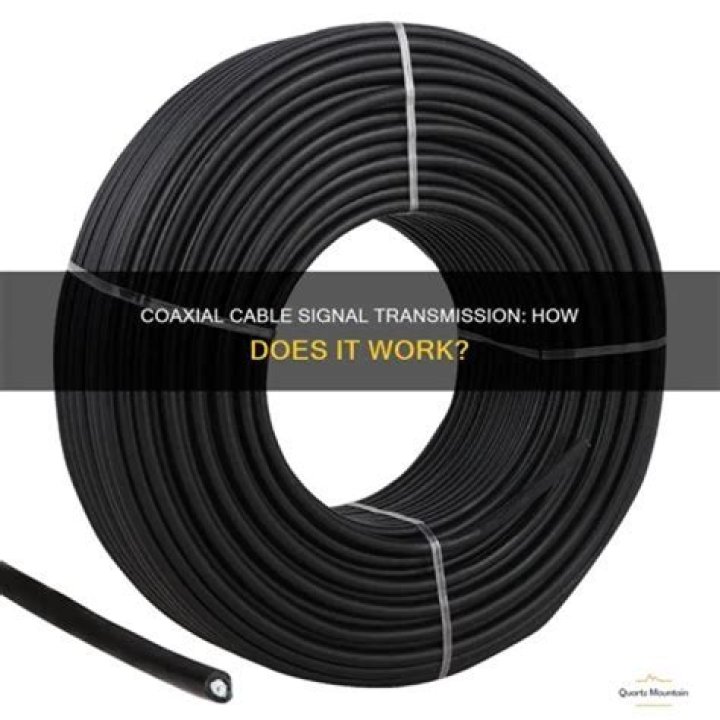 How does signal travel through coaxial cable?