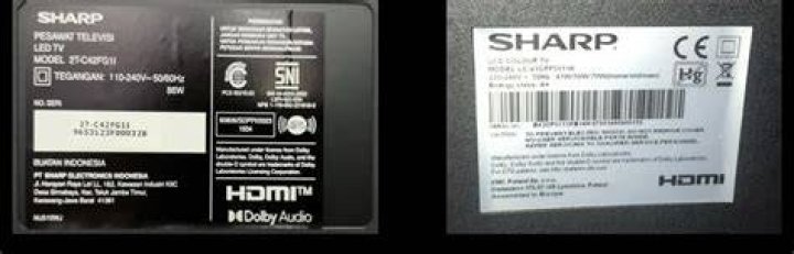 How to decode the model number of sharp TV?