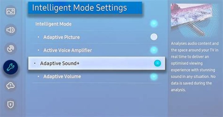 What is adaptive sound mode on Samsung TV?