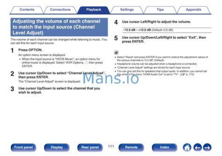 What is channel level adjust?