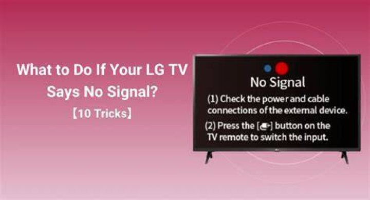 Why does my LG TV keep saying no signal?