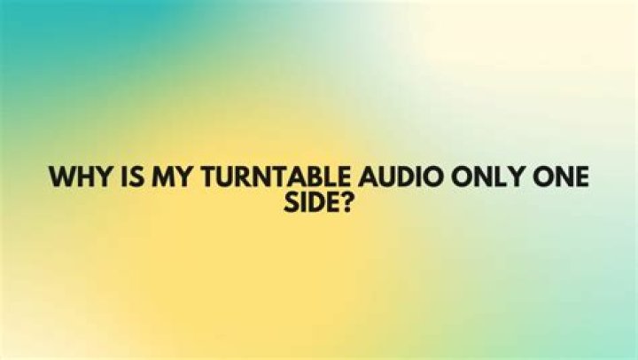 Why is my audio only on the left?